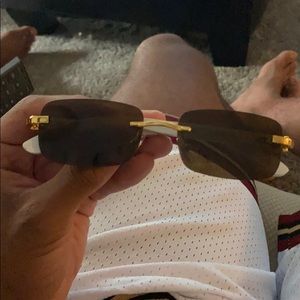 White Cartier glasses